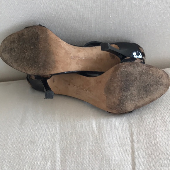 Manolo Blahnick strappy heels w leopard pony skin - Picture 6 of 6